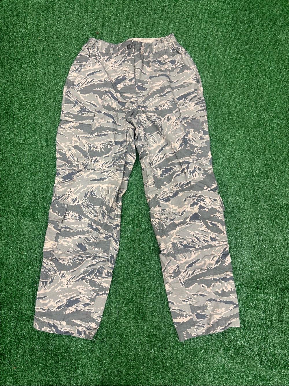 US Air Force Utility Cargo Pants Women's Digital Tiger Stripe Streetwear Size 14